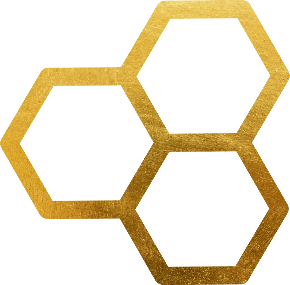 Honeycomb molecular illustration