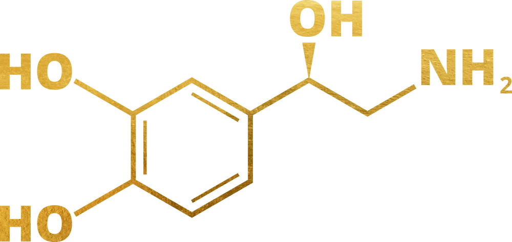 Adrenaline molecule illustration