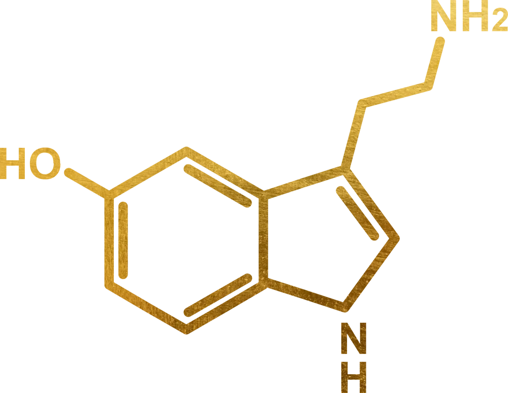 Serotonin molecule illustration